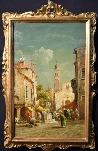 Antiquités - Pair of Venetian views - Eugenio Bonivento - known as &quot;Zeno&quot; (1880-1956)